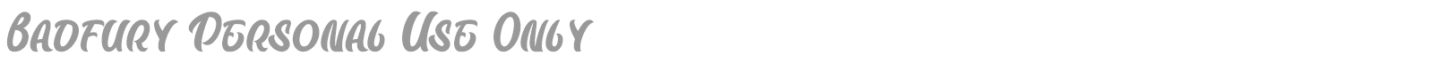 Badfury font preview